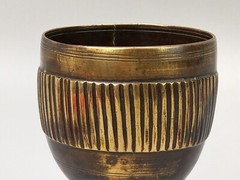 Greek Brass mortar chalice shaped early 19th century