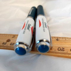 LIPITOR CADUET Drug Rep Pharmaceutical Heavy Metal Twist Barrel Pen Lot SET OF 2