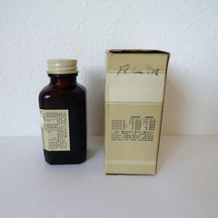 UPJOHN Vintage ZYMADROPS Dropper BOX Amber Bottle PHARMACEUTICAL Medicine