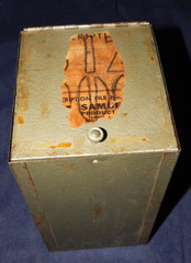 1950s Pharmacy Prescription Metal Box hinged door Lexington Ky