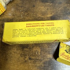 VINTAGE BAALMANN’S Gas Tablets Drugstore Apothecary MCM Medicine Pills Drugs