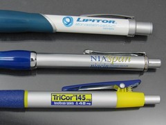 Lipitor Niaspan Tricor Metal PENS Lot Drug Rep Pharmaceutical Promo Advertising