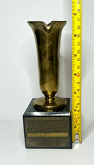 VTG 1943 Solid Brass Pharmacy & Science College Beaker Golden Anniversary Award