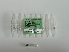 8 x Samarium Metal 99.9% un-oxidized Argon Ampoules WHOLESALE Periodic Elements