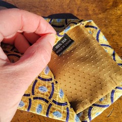 Pfizer Neck Tie Silk Blue Pill Yellow Men’s Necktie Pharmaceutical Gift