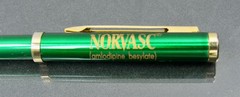 Metallic Green Norvasc PEN Pfizer Clip Drug Rep Pharmaceutical Promo Advertising