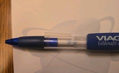 Viagra Note Pad + Wide Plastic Pen Pharmaceutical Drug Rep Promo WRITES