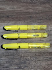 Januvia Post-It Highlighters Pharmaceutical Drug Rep Advertising Yellow Lot Of 3