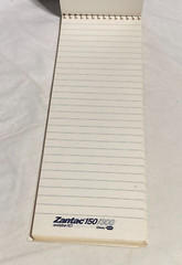 Vntg Glaxo Pharmacy Want Book: Ceftin, Zantac ruled Spiral notebook, 11″ L USA