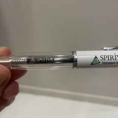 SPIRIVA HandiHaler LIGHT UP Pen Metal & Plastic Pharmaceutical RX Writes Well