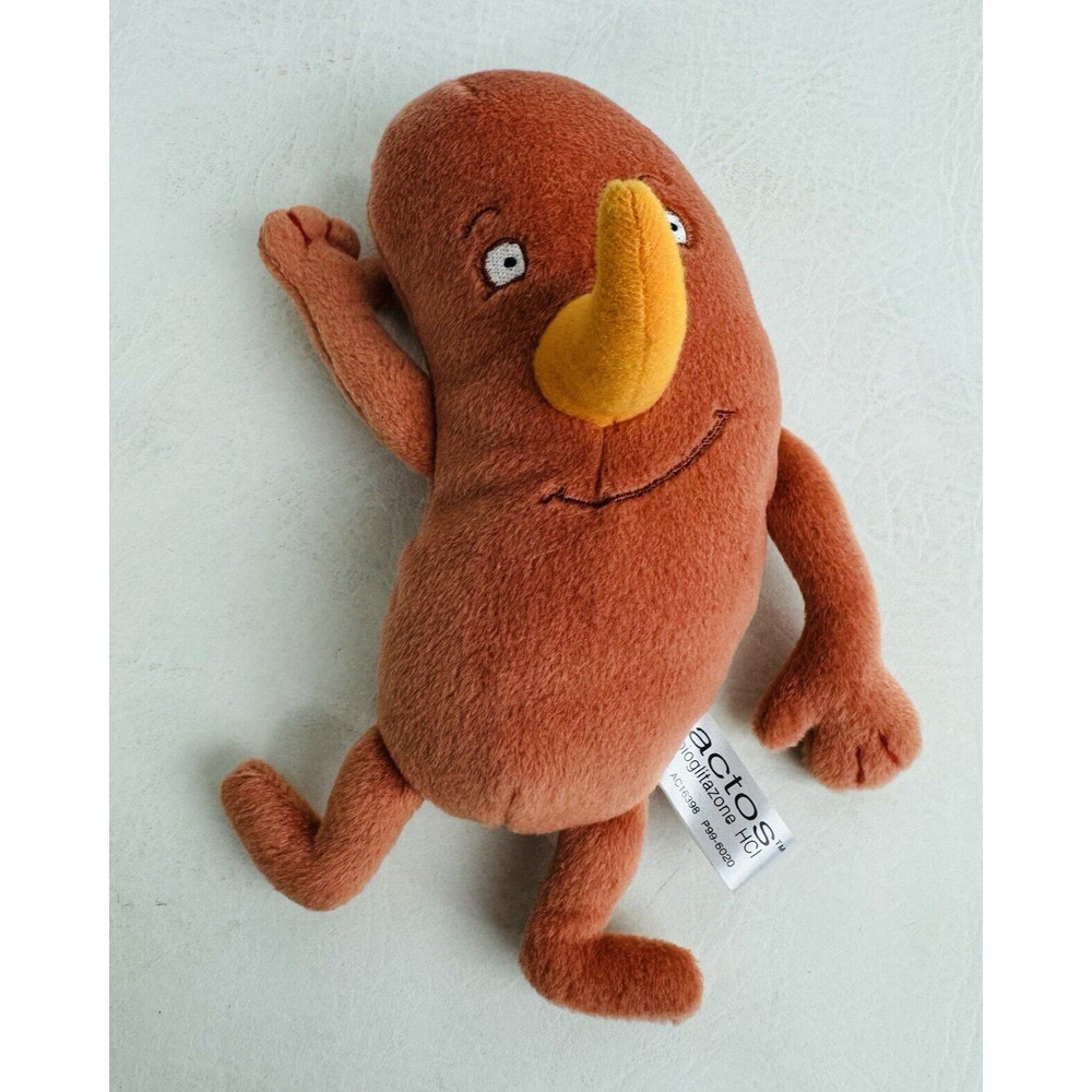 Kidney Actos Pioglitazone Stuffed Plush Medical Advertising Diabetes 7”Promo