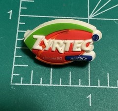 Zyrtec Allergy Patent Medicine Logo Pin Rubber Rare Advertising AA14