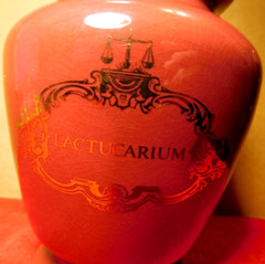 Jar~Apothecary Jar Eli Lilly „Lactucarium“ Pharmaceutical 4/303 Maroon Empty