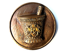 Lot of 2-Vintage Chlor Trimeton-Brass Pharmaceutical Wall Hangings 1977 & 1980