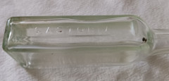 1930s Bottl Castoria Chas. H. Fletcher’s Aqua Pierce Co. Embossed Mold # 6 USA