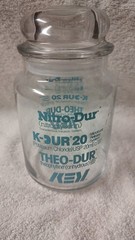 Nitro Dur Pharmaceutical Jar Empty Collectable Apothecary Jar (Empty) No Flaws!!