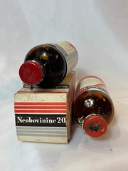 Vtg Neobovinine 20 Liver Concentrate Preparation Bottles With a Box
