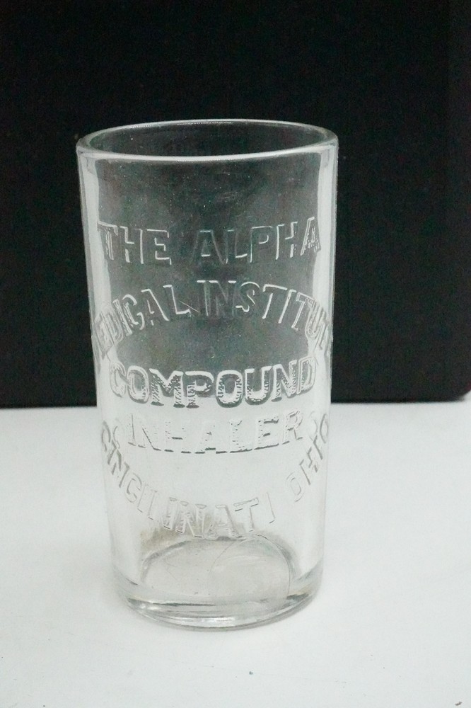 Apothecary Dose Measurement Glass Cup Alpha Medical Institute Compound Inhaler