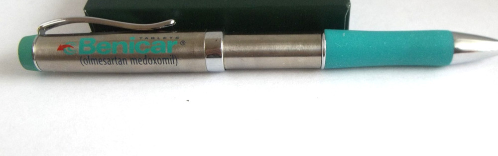 Benicar Promotional Pen Mixed Metal/Plastic Medium Weight Pharma Advertising