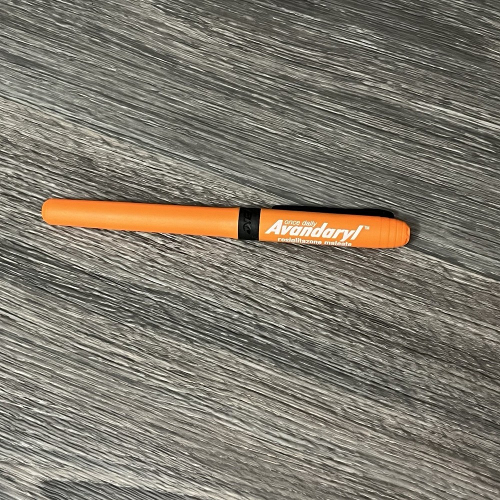 Avandaryl Pharmaceutical Drug Rep Orange Highlighter Pen Disco Collectible