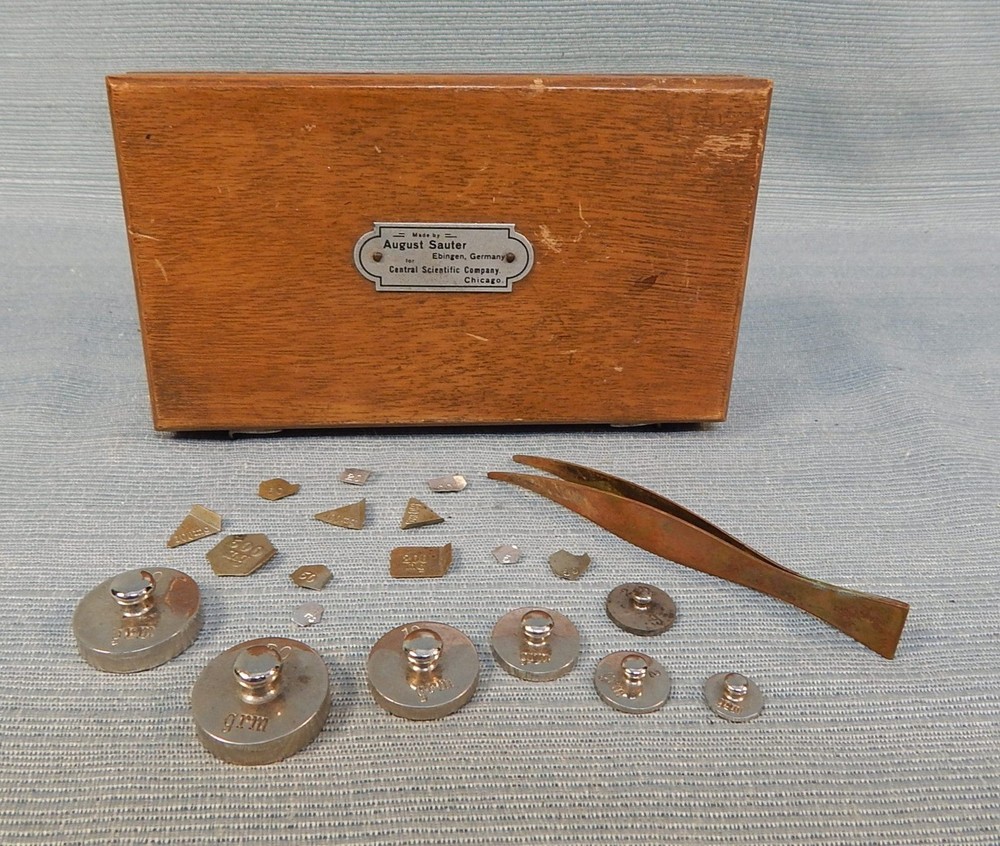 Vintage August Sauter Weights Pharmacists Set in Original Box – Germany