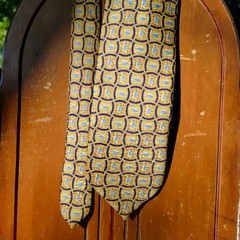 Pfizer Neck Tie Silk Blue Pill Yellow Men’s Necktie Pharmaceutical Gift