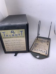 Pharmacy Prescription Record File Boxes Apothecary Rx Talbots Vintage
