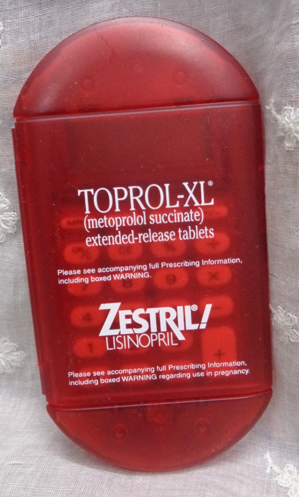 Pharmaceutical Drug Representative Rep TOPROL-XL / ZESTRIL Red Calculator ~ NOS