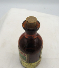 BW – 1920’s Magnus, Mabee & Reynard Oil of Nutmeg 3 1/4 “ Amber Medicine bottle