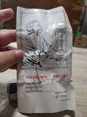 Antique vintage 1920s Hazeline Snow skin whitening cream tube, box