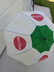 Vintage Bactine Pharmaceutical Umbrella Plastic Handle Miles Labs Advertising