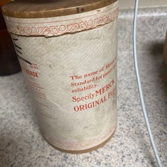 Vintage Antimony Potassium Tartrate Tartar Emetic Poison Bottle Can 1 lb