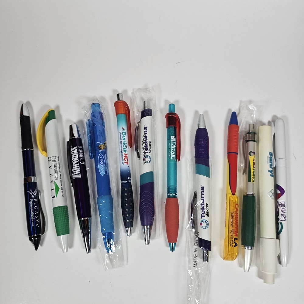 Lot Plastic Pharmaceutical Drug Rep Pens Medical Collectibles