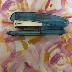 Vintage Asacol Pharma Drug Rep Advertising Pharmacy Stapler Clear Blue