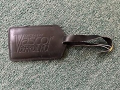 pharmaceutical drug rep tote & laptop carry bag & leather id tags