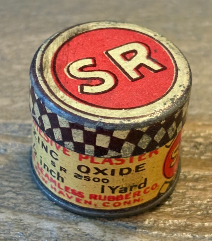 Vintage Country Store Pharmacy S R Zinc Oxide Paste Diminutive Advertising Tin