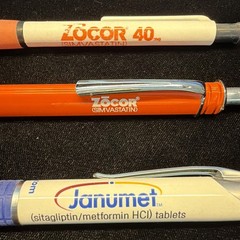 Pharmaceutical Drug Rep Collectible Pens Lot Of 3 Not Working Zocor and Janumet