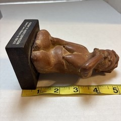 Vtg Portrait Of Anxiety/Depression Etrafon Promo Clay Figurine Mexico ca 800 AD