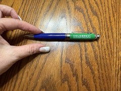 Celebrex Pharmaceutical Rep Pen Heavy Metal Blue & Green