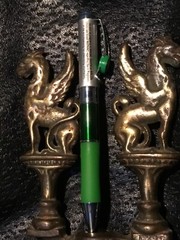 Avalide Green Heavy Metal Drug Rep Pharmaceutical Gripper twist pen w slider