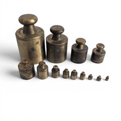 Vintage Ohaus Brass Calibration Weights Set – 13 Pieces with Original Holder