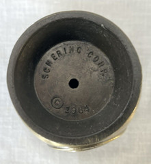 BRASS PHARMACY MORTAR AND PESTLE METAL 4.5″ STANISLAS LIMOUSIN SCHERING 1984