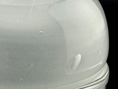 1940s Heavy Hand Blown Clear Glass Apothecary Mortar Pestle Pontil Pharmacy VTG