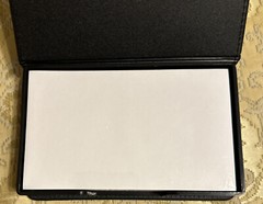 Black Faux Leather Embossed Nexium desk notepad Pharmaceutical advertisement