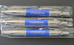 Drug Rep VIAGRA Collectible Heavy Metal Click Pen RARE Lot Of 3 NIP
