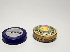 1930 Pharmacy Apothecary Bayer Saridon Bakelite Pill Box Penaten Cream Litho Tin