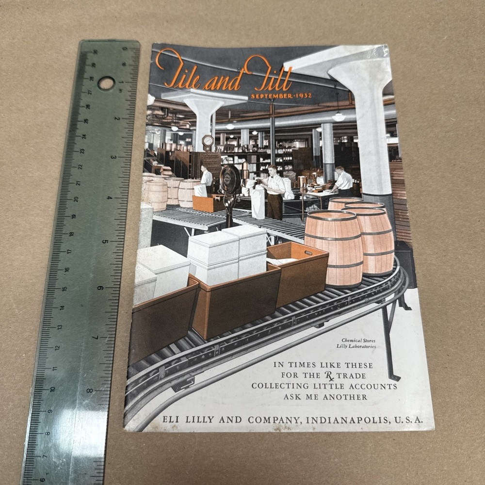 Tile And Till Magazine Eli Lilly And Company September 1932 Indianapolis Indiana