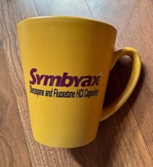 Vintage Drug Rep Symbyax Coffee Cup Mug Pharmaceutical Advertisement