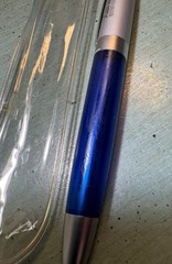 XANAX XR PEN: Blue & Silver-Metal-Refillable Ball Point-Pharmaceutical Promo NEW