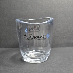 Quadramet Pharmaceutical RX Rep Cup Mug Medical Promo Hard Plastic Clear
